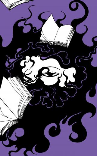 Rückenansicht „Buch des Feuers“