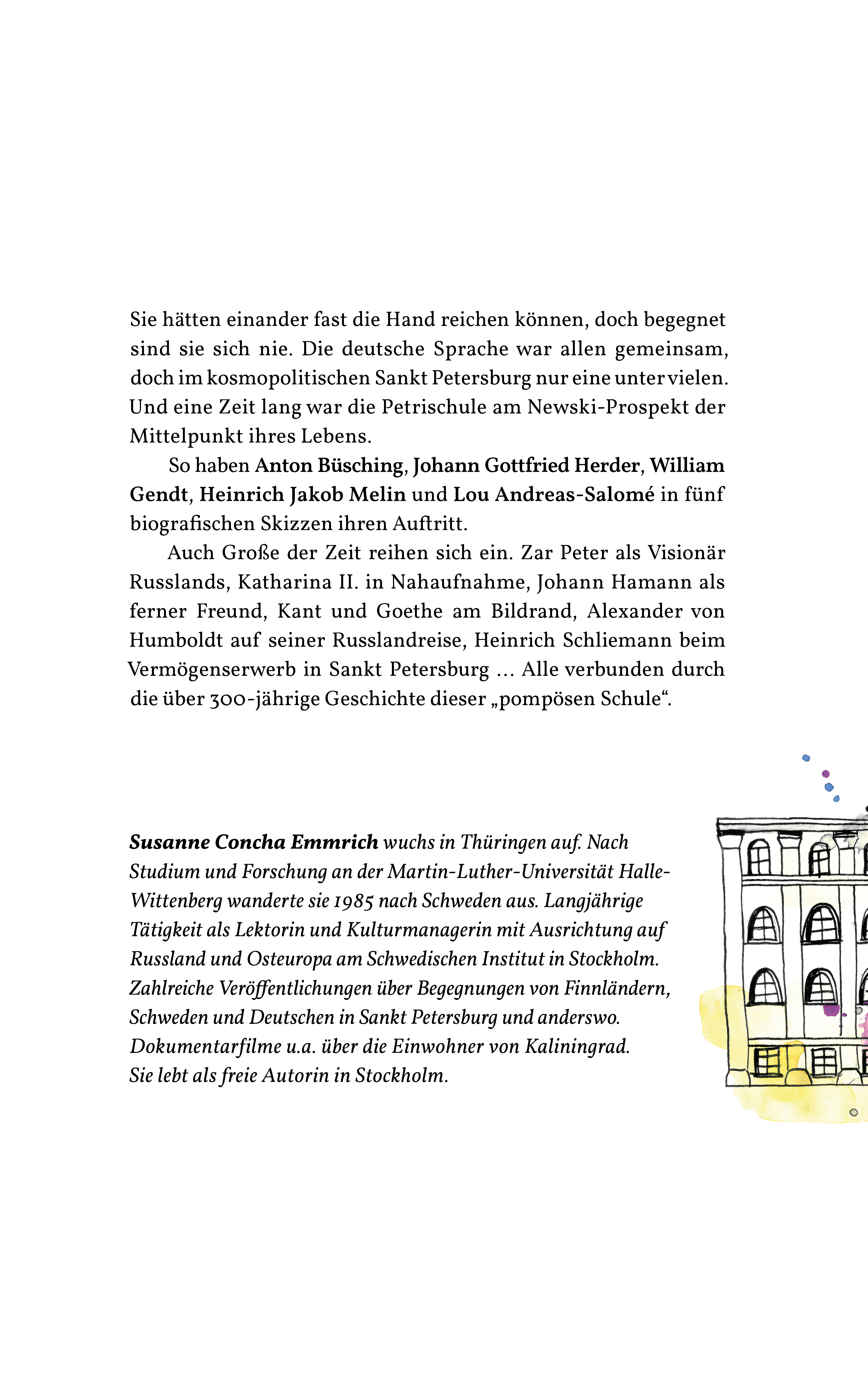 Rückenansicht „&raquo;Diese pomp&ouml;se Schule&laquo;“